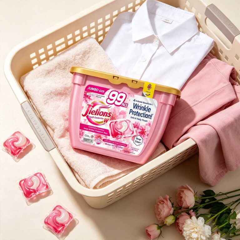 99 Pods Jumbo Laundry Pods Wrinkle Protection Long Lasting Floral Scent