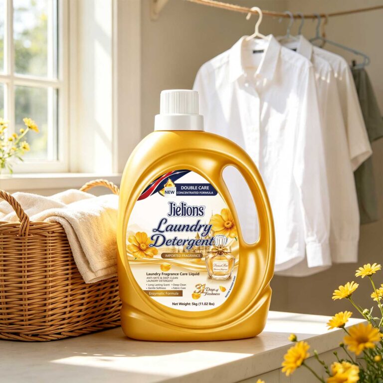 Jielions Golden Blossom Laundry Detergent, Anti-Mite & Deep Clean, Enzymatic Concentrated Formula