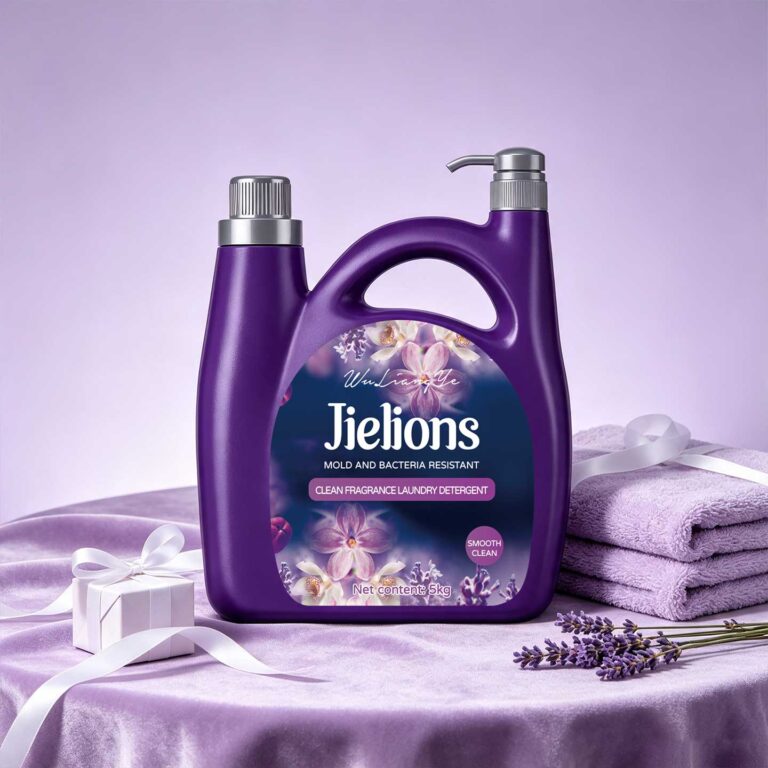 Mold and Bacteria Resistant Laundry Detergent Jielions, Long Lasting Violet Fragrance, Gentle Smooth Clean