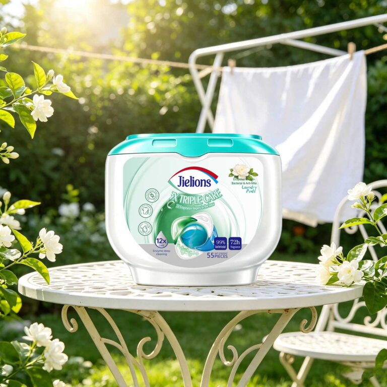 3X Triple Care Jielions Laundry Pods, 12X Deep Clean, Antibacterial Anti-Mite & 72H Camellia Scent